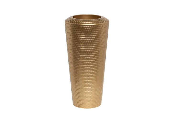 Кашпо c фактурной отделкой золото d32*65см (TT-00010211)