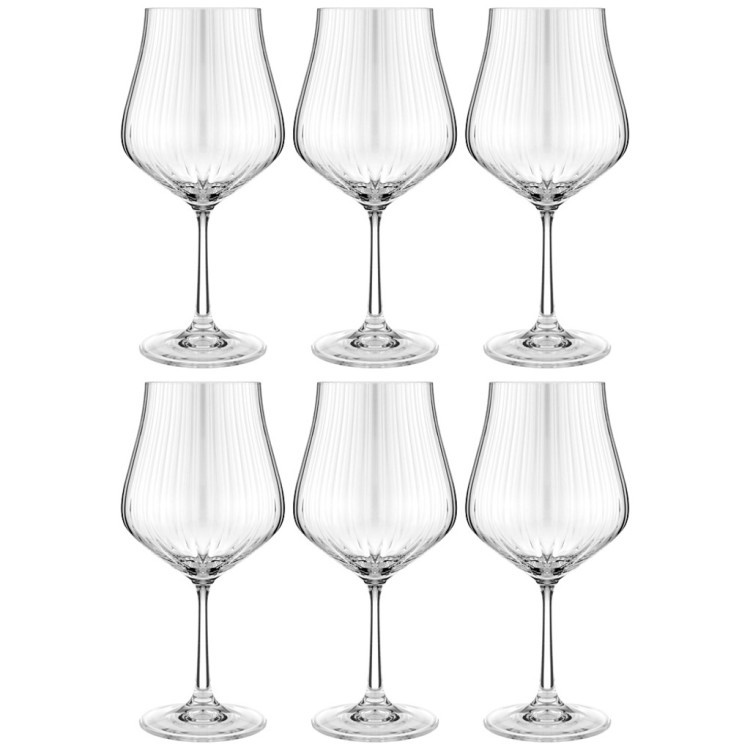 Набор бокалов для вина из 6 штук "tulipa optic" 600мл Bohemia Crystal (674-877)