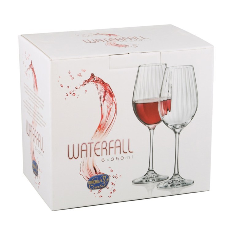 Набор бокалов для вина "waterfall" из 6 шт. 350 мл высота 22,5 см Bohemia Crystal (674-102) Набор бокалов для вина "waterfall" из 6 шт. 350 мл высота 22,5 см Bohemia Crystal (674-102)