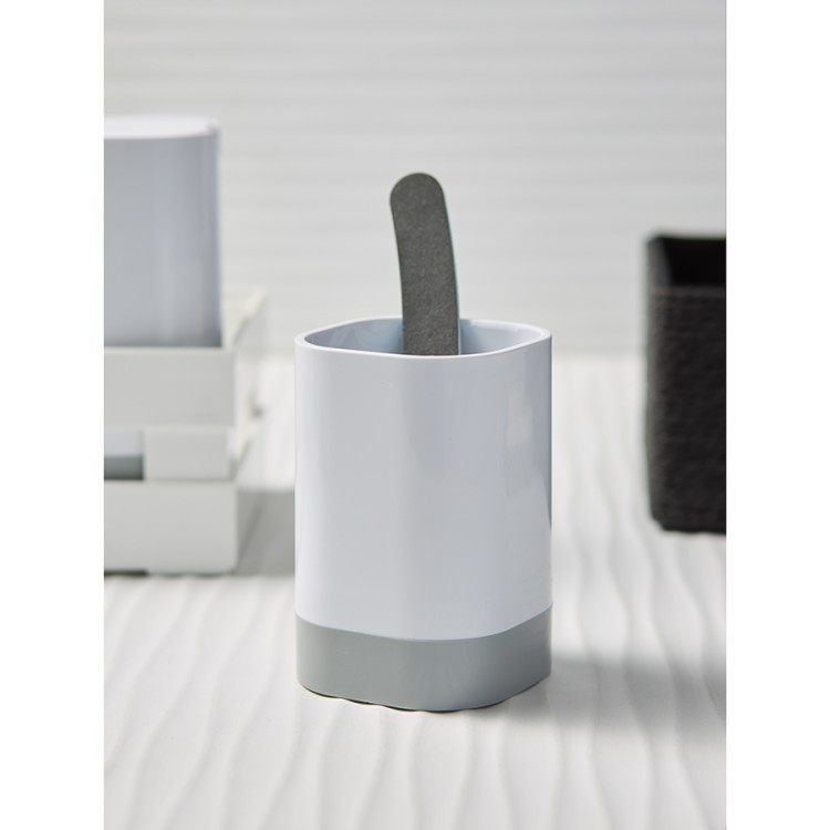 Стакан для зубных щеток tyer, 470 мл, белый/серый (75859)