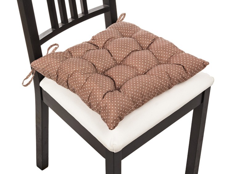 Сиденье для стула "горошек коричневый", 40*40 см, 100% полиэстер Gree Textile (847-058) 