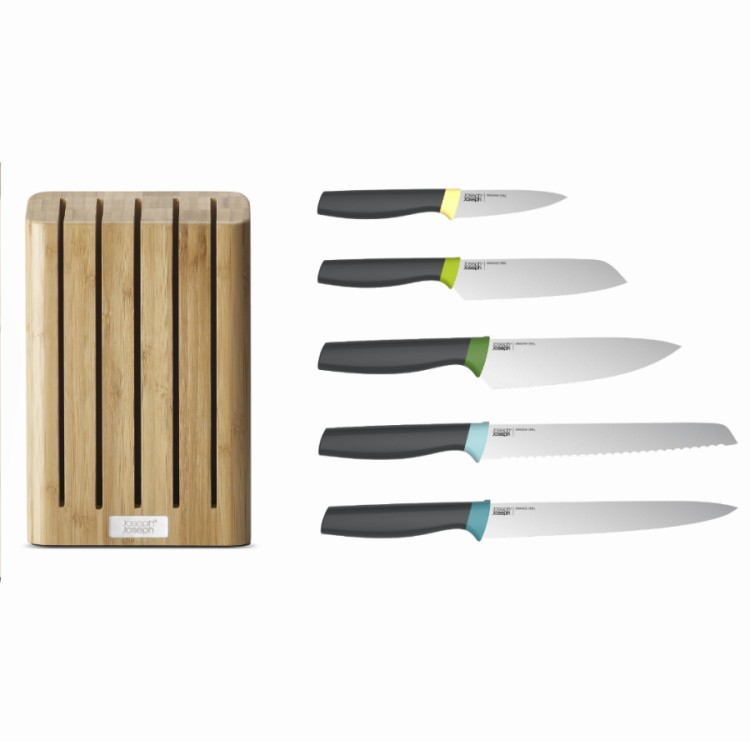 Набор ножей в подставке elevate™, бамбук, 5 шт. (63944)
