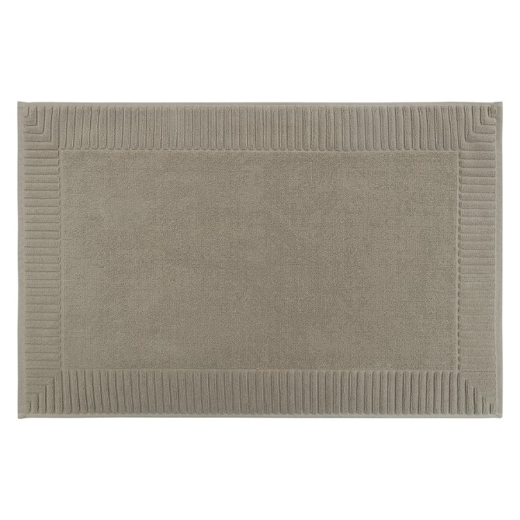 Коврик для ванной с фактурным бортиком бежево-серого цвета из коллекции essential, 50х80 см (80168)
