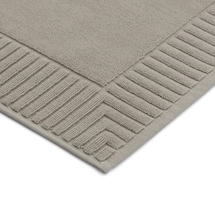 Коврик для ванной с фактурным бортиком бежево-серого цвета из коллекции essential, 50х80 см (80168)