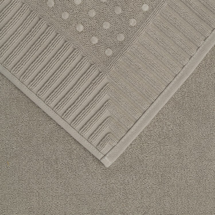 Коврик для ванной с фактурным бортиком бежево-серого цвета из коллекции essential, 50х80 см (80168)