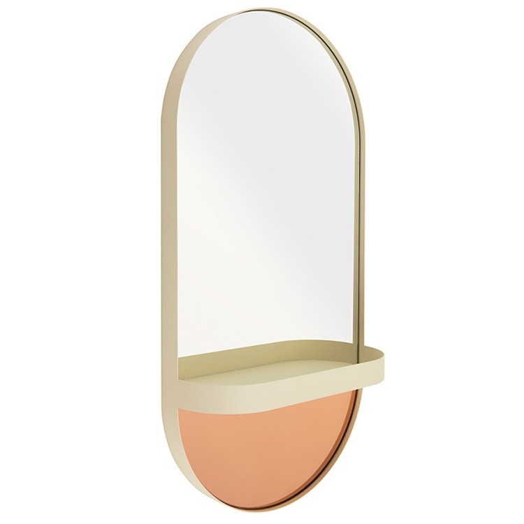 Зеркало oval, 30,5х60х10,5 см, кремовое (70388)