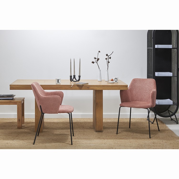 Стул dwight, фактурный шенилл, коралловый (74314)