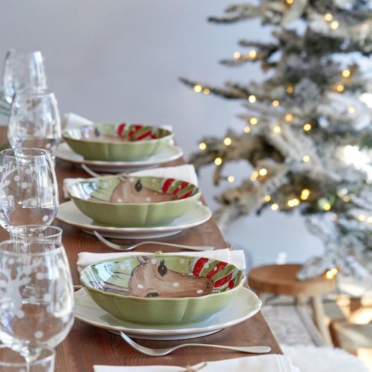 Набор из 4 тарелок DF604-GRN-G(TPS04-02413J), 21,4 см, керамика, green, CASAFINA BY COSTA NOVA