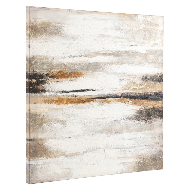 Панно декоративное с ручной росписью by feel, 80х80 см, бежевое (76490)