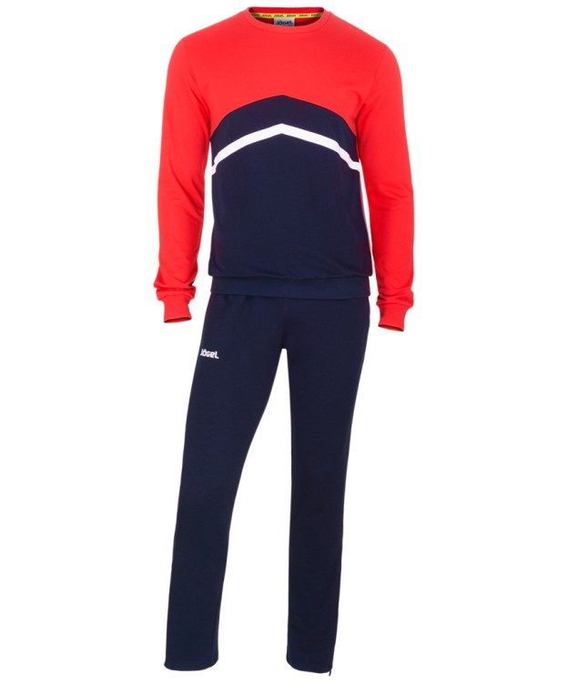 Тренировочный костюм JCS-4201-921, хлопок, темно-синий/красный/белый, детский (432021)