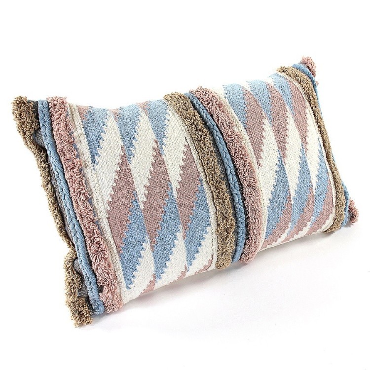 Чехол на подушку с бахромой ethnic, 30х60 см (63561)
