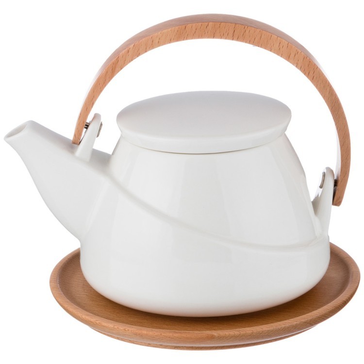 Чайный набор на 4 персоны 10 пр. чайник объем=850 мл + 4 чайные пары объем чашки=180 мл. Lefard (235-123)