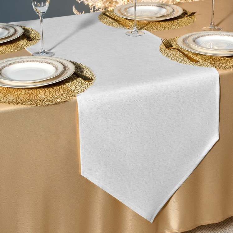 Дорожка на стол 45х300 cm  "феерия. серебро", цвет: белый, tm lefard, полиэстер 100% Lefard (986-004-32)