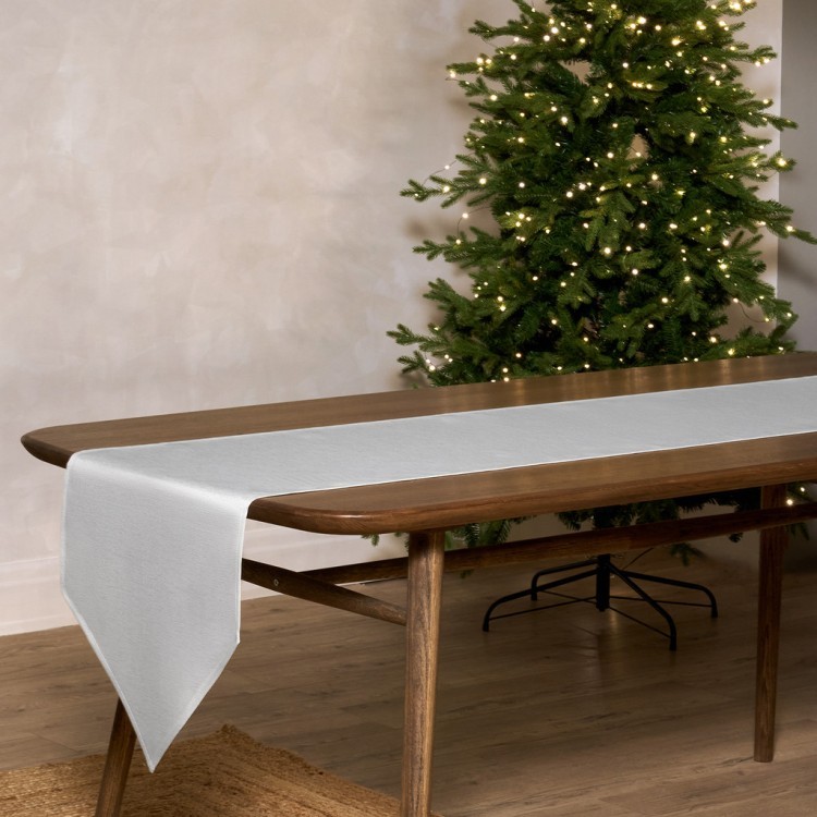 Дорожка на стол 45х300 cm  "феерия. серебро", цвет: белый, tm lefard, полиэстер 100% Lefard (986-004-32)