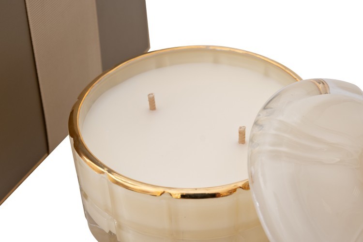 Свеча ароматическая Blonde vanilla в вазе в упаковке 185 гр. (TT-00010735)