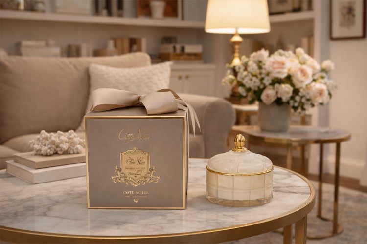 Свеча ароматическая Blonde vanilla в вазе в упаковке 185 гр. (TT-00010735)