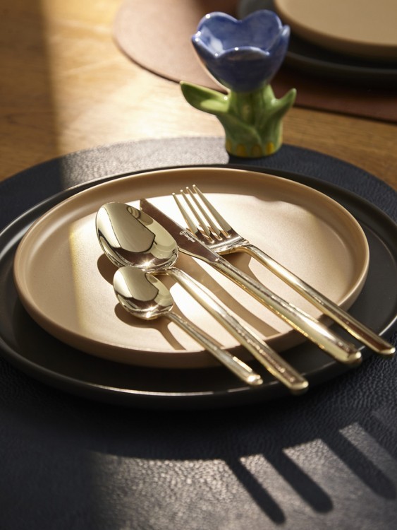 Набор столовых приборов pure, золотистые глянцевые, 24 пред. (79991)