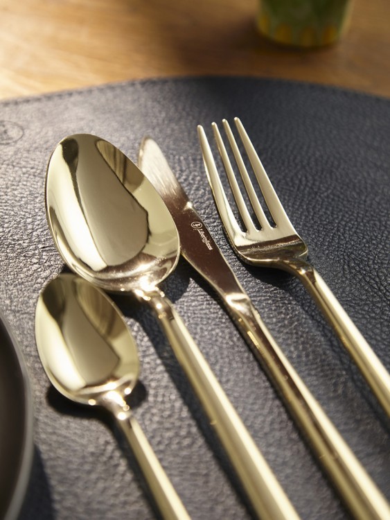 Набор столовых приборов pure, золотистые глянцевые, 24 пред. (79991)