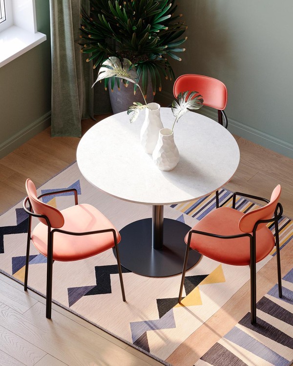 Ваза для сухоцветов printed art, stone, 32 см (78175)