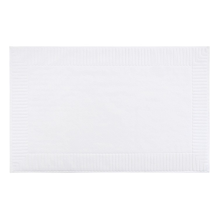 Коврик для ванной с фактурным бортиком белого цвета из коллекции essential, 50х80 см (80169)