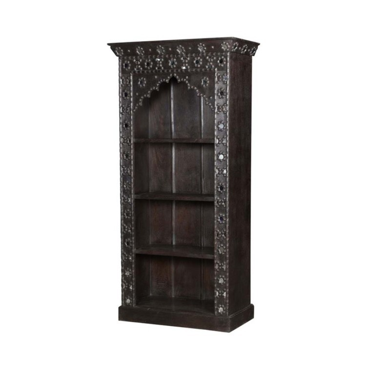 Стеллаж PA1249A, Массив манго, dark brown, ROOMERS FURNITURE