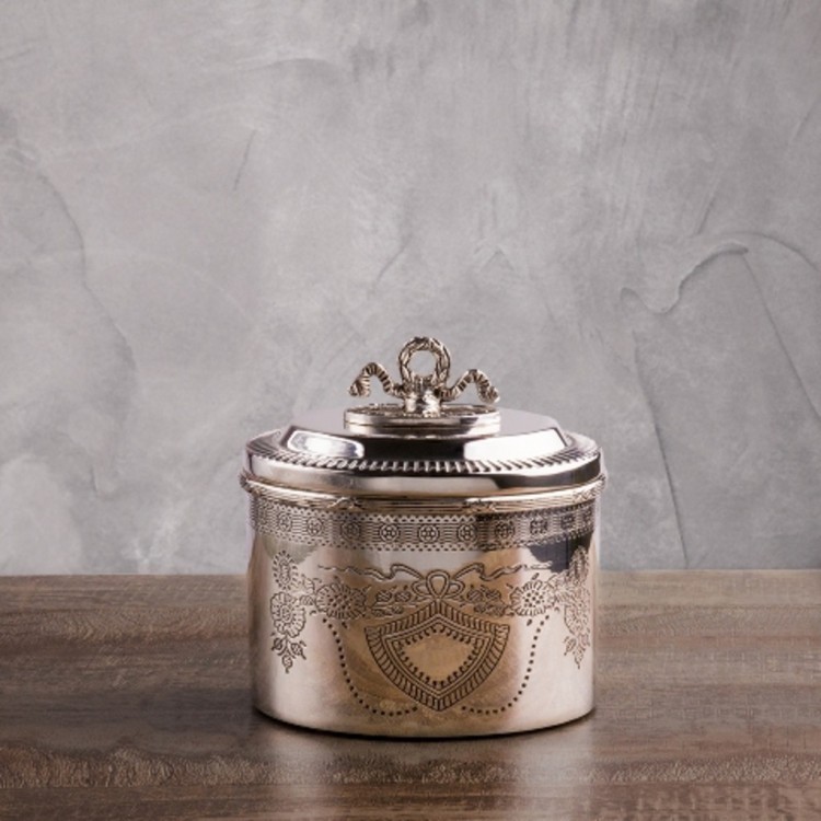 Шкатулка 9597, никель, посеребрение, silver plated, ROOMERS TABLEWARE