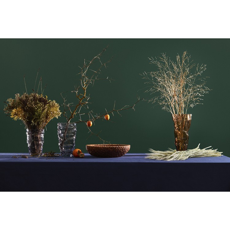 Ваза crumpl, 32 см, коричневая (76186)