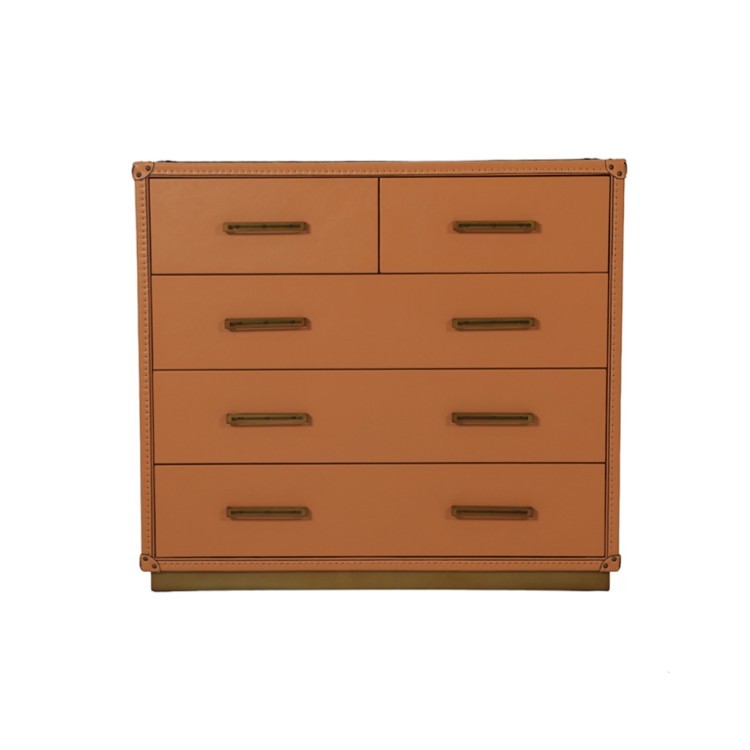 Комод T0147B-01/B122#, Кожа, Brown, ROOMERS FURNITURE