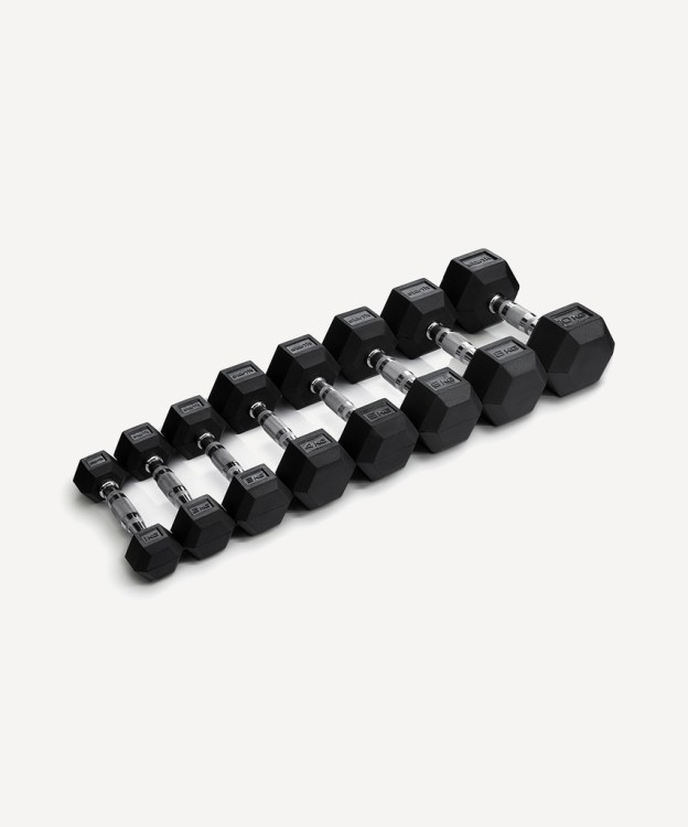 Гантель гексагональная Starfit DB-301 2 кг, обрезиненная, черный (1484589)