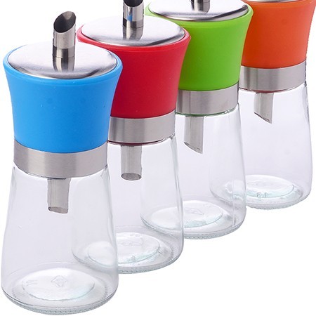 Сахарницы с дозатором 160мл нерж/стекл/пласт LR (31012)