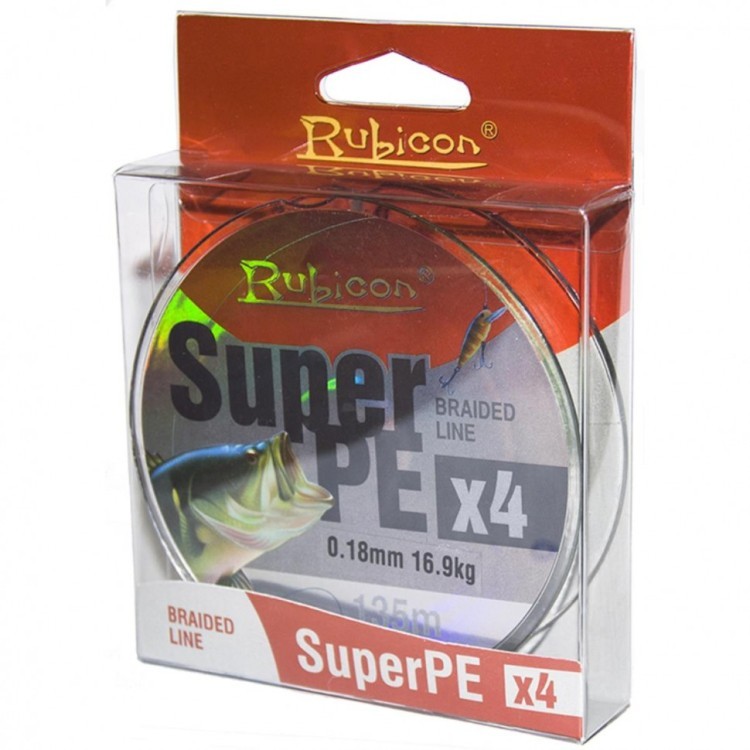 Леска плетеная Rubicon Super PE 4x 0,30мм 135м Gray 490135GY-030 (75961)