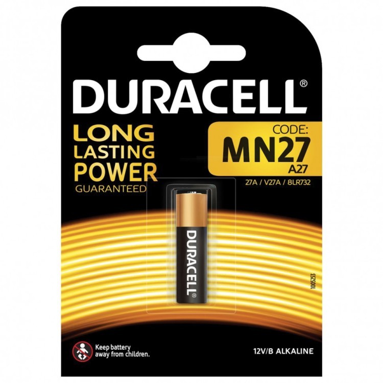 Батарейка алкалиновая Duracell Alkaline MN27 1 шт (2) (76353) Батарейка алкалиновая Duracell Alkaline MN27 1 шт (2) (76353)