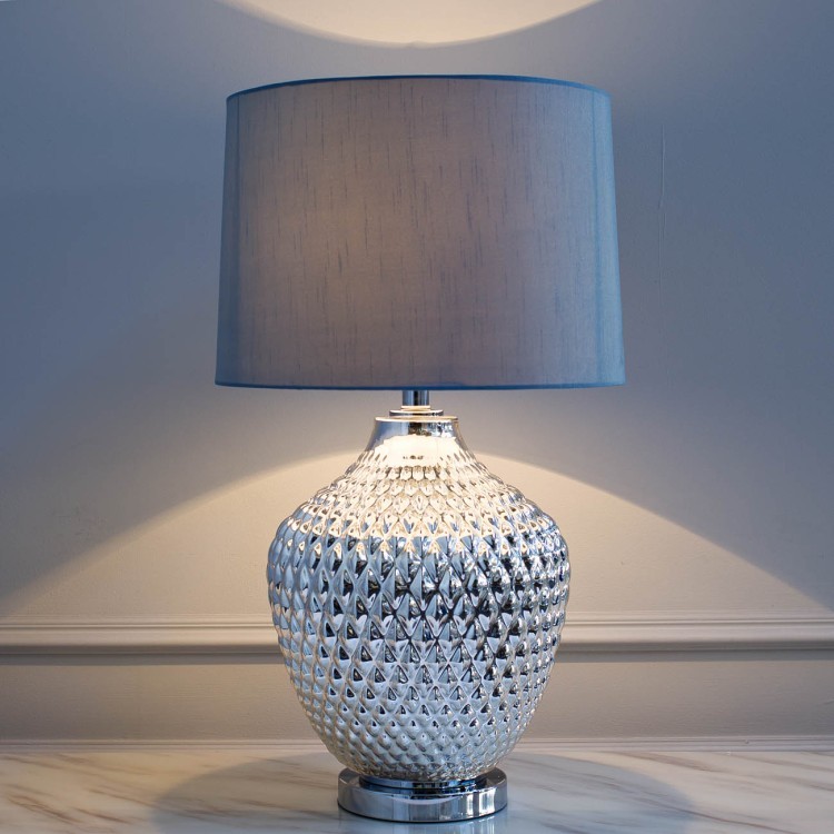 Лампа настольная плафон синий d38*65см (TT-00001082)