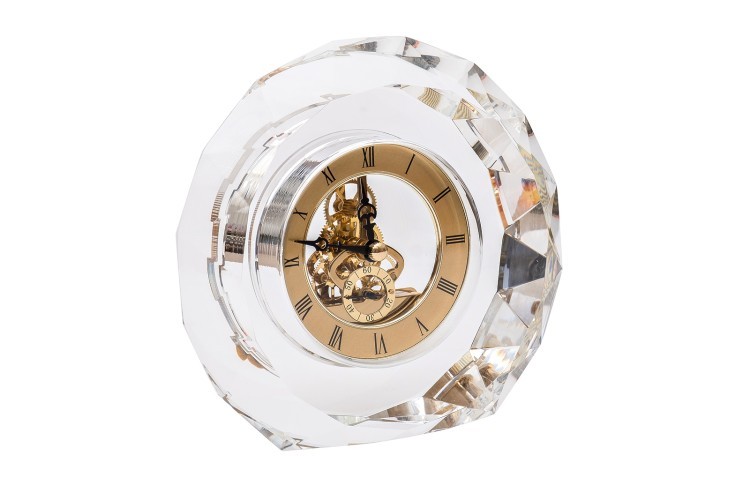 Часы настольные круглые, 16*6*14.5 см. цвет золото (TT-00016075)