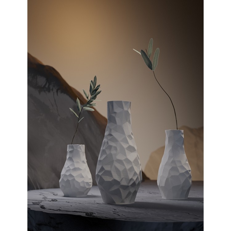Ваза для сухоцветов printed art, stone, 42 см (78176)