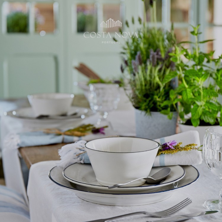 Тарелка ATP151-BLU(ATP151-00721C), 15 см, керамика, white, blue, Costa Nova