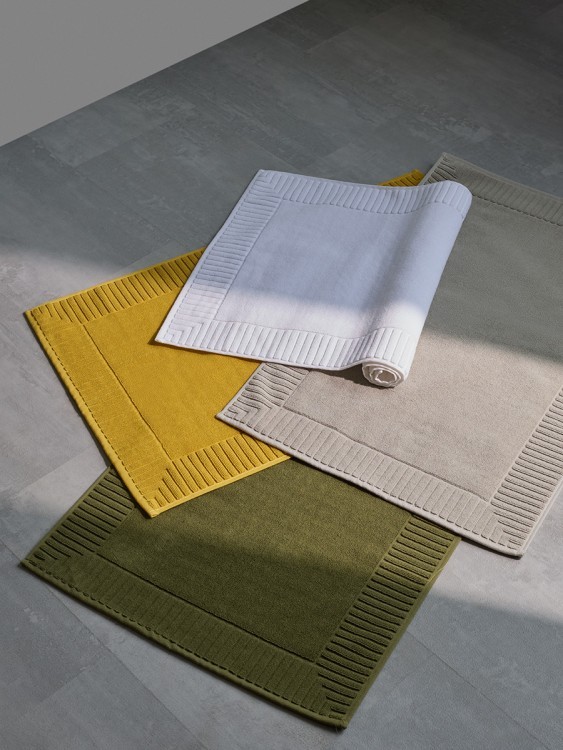 Коврик для ванной с фактурным бортиком оливкового цвета из коллекции essential, 50х80 см (80170)
