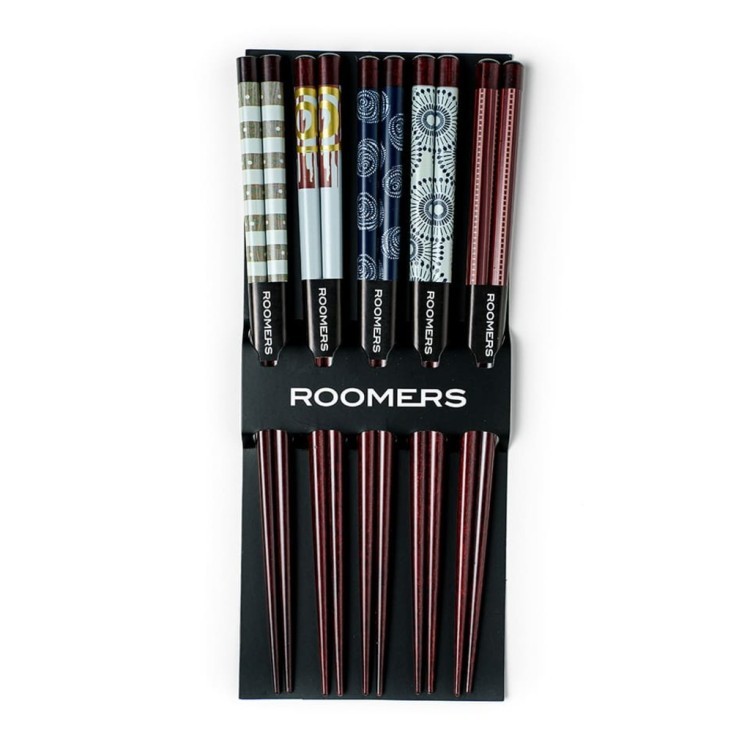 Палочки для еды набор 5 пар A26-Q66, Дерево, Multicolor, ROOMERS TABLEWARE