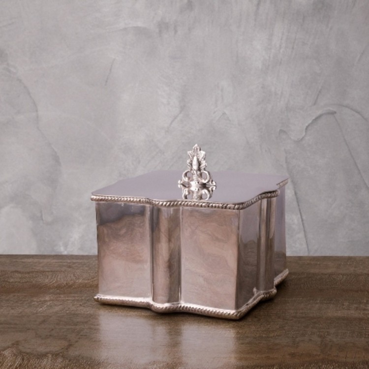 Шкатулка 9925, никель, посеребрение, silver plated, ROOMERS TABLEWARE