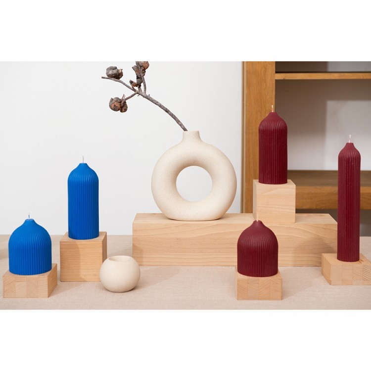 Свеча декоративная бордового цвета из коллекции edge, 10,5см (73752)