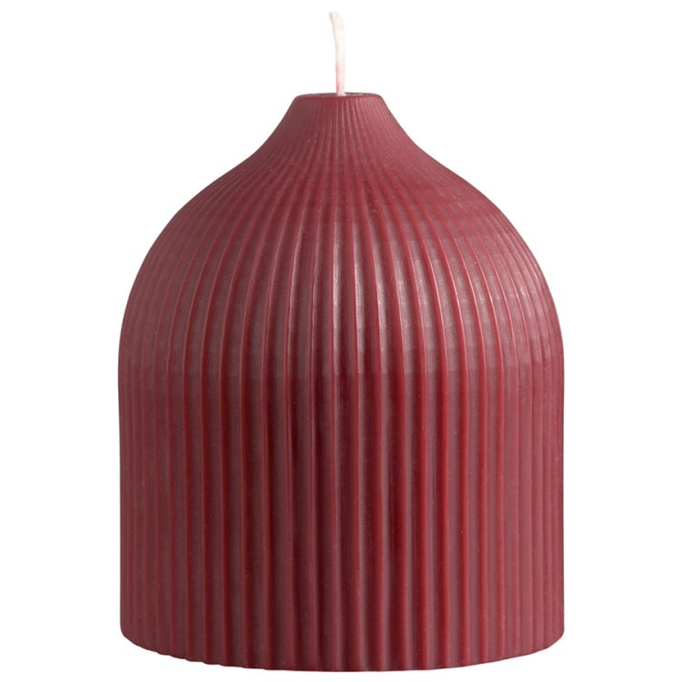 Свеча декоративная бордового цвета из коллекции edge, 10,5см (73752)
