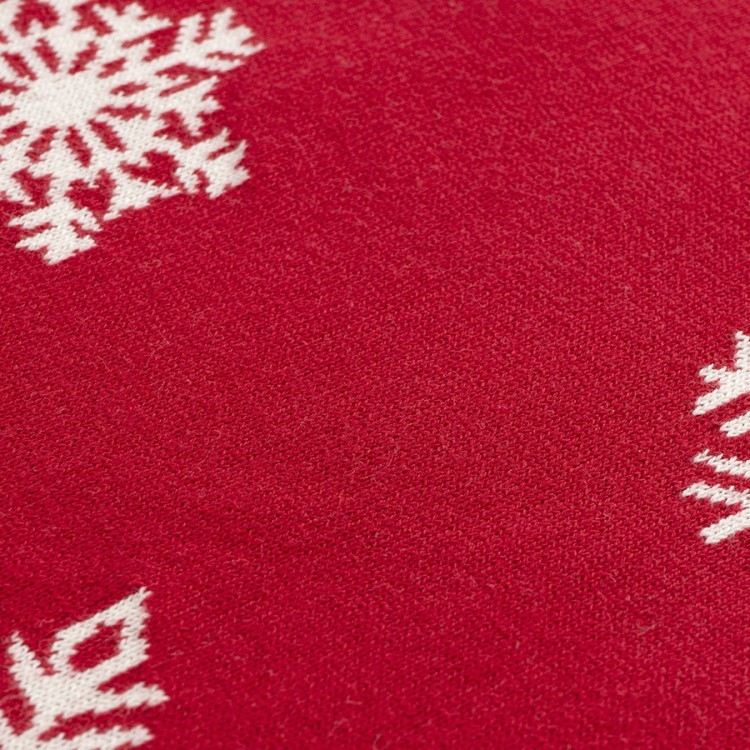 Плед из хлопка с новогодним рисунком fluffy snowflakes из коллекции new year essential, 130х180 см (76786)