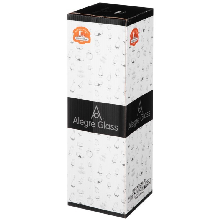 Ваза на ножке 8x30 см Alegre Glass (337-027)