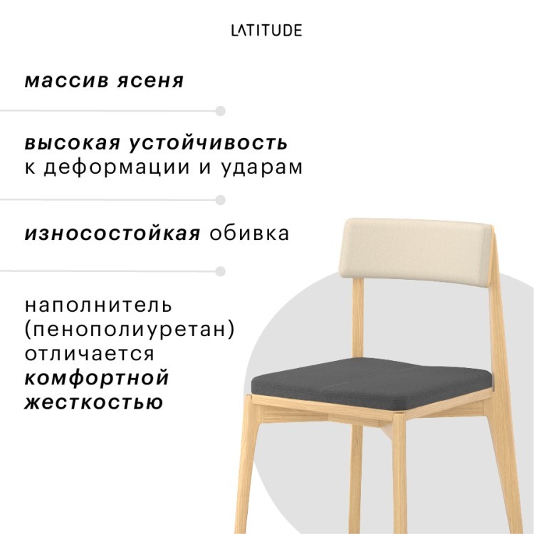 Стул aska, рогожка, ясень/бежевый/темно-серый (74172) Стул aska, рогожка, ясень/бежевый/темно-серый (74172)