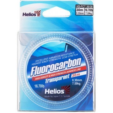 Леска флюорокарбон Helios Fluorocarbon 0,30мм 30м Transparent HS-FCT 30/30 (75762)