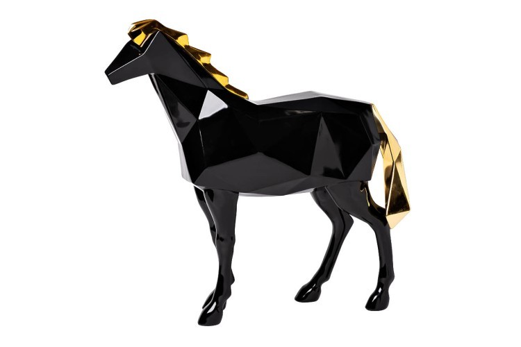 Статуэтка "Лошадь" черная с золотом 50*58*23 (TT-00001939)