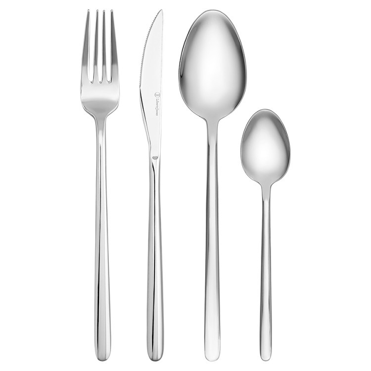 Набор столовых приборов pure, серебристые глянцевые, 24 пред. (79993)