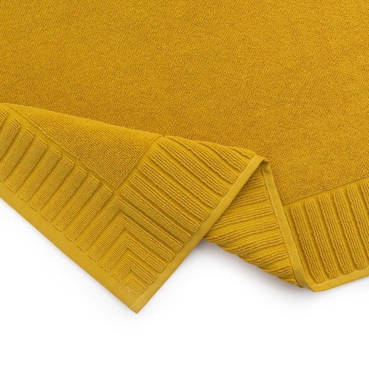 Коврик для ванной с фактурным бортиком цвета охры из коллекции essential, 50х80 см (80171)