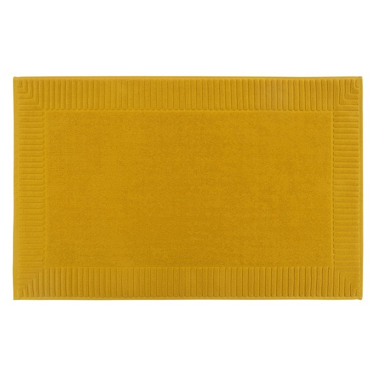 Коврик для ванной с фактурным бортиком цвета охры из коллекции essential, 50х80 см (80171)