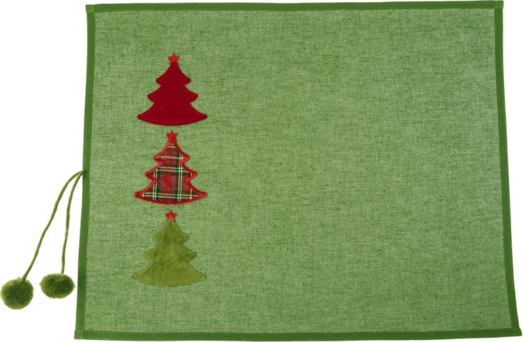 Салфетка "елка" 30*40 см зеленая,бумбон зеленый SANTALINO (850-817-82)
